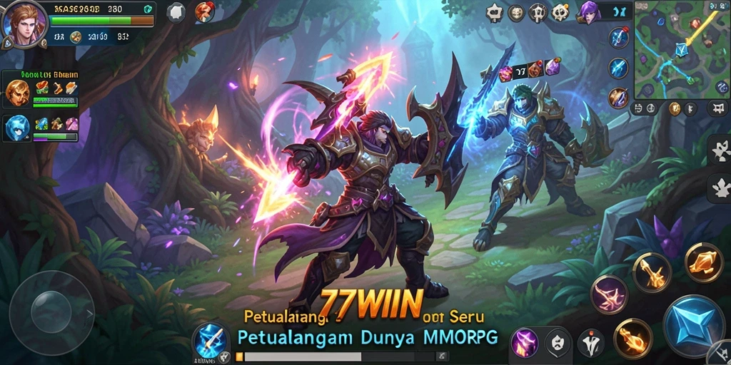 Tampilan gameplay seru dalam dunia fantastis 77WIN