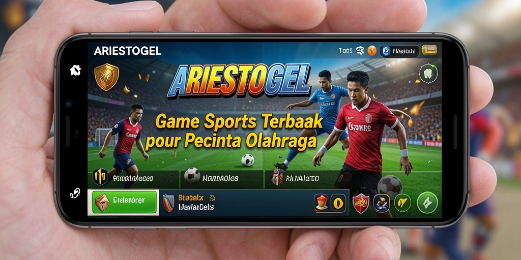 Screenshot ARIESTOGEL menampilkan aksi seru dalam permainan olahraga.