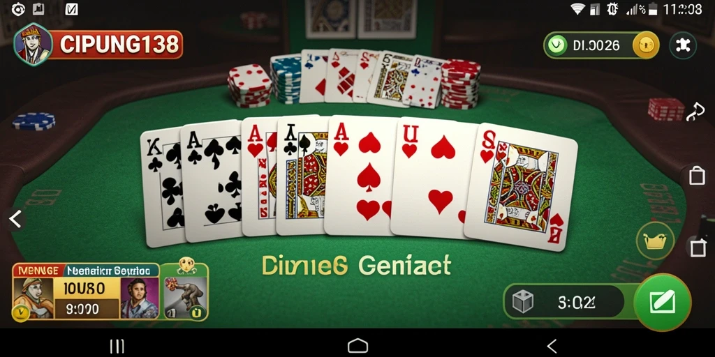 Screenshot permainan CIPUNG138 yang menampilkan gameplay Domino yang seru.