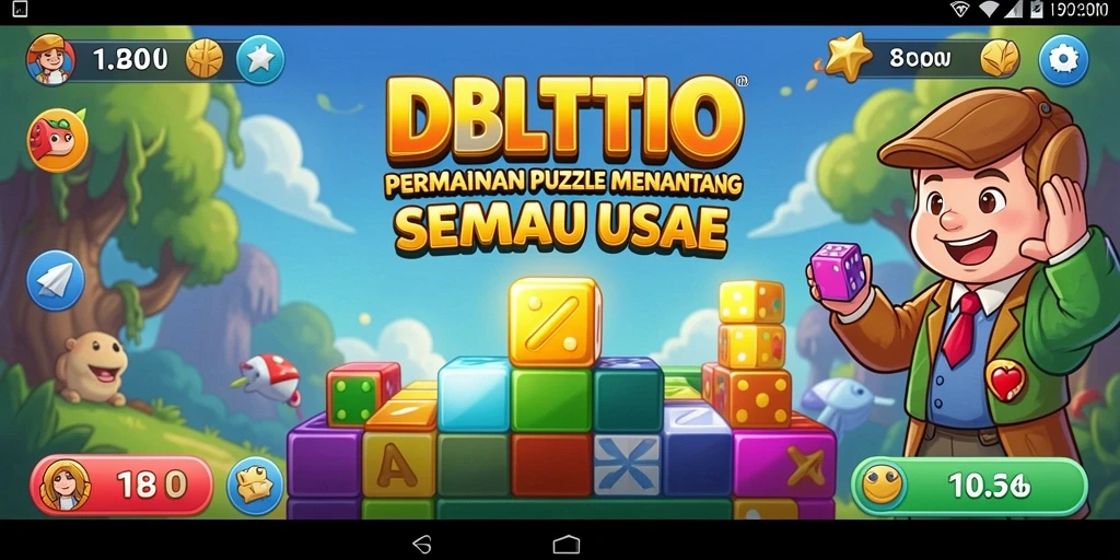 Tampilan gameplay DBLTOTO yang penuh warna dan menantang.