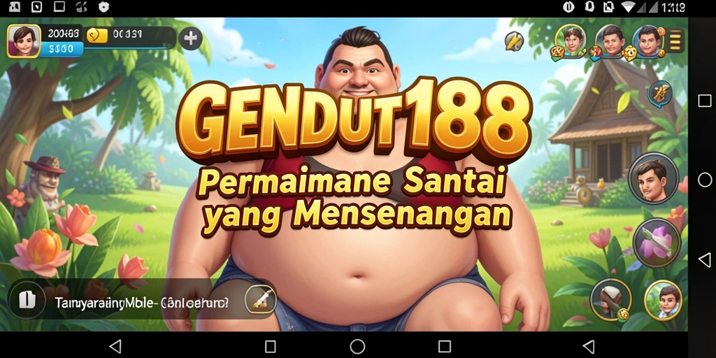 Tampilan gameplay seru dalam GENDUT188 dengan karakter lucu.