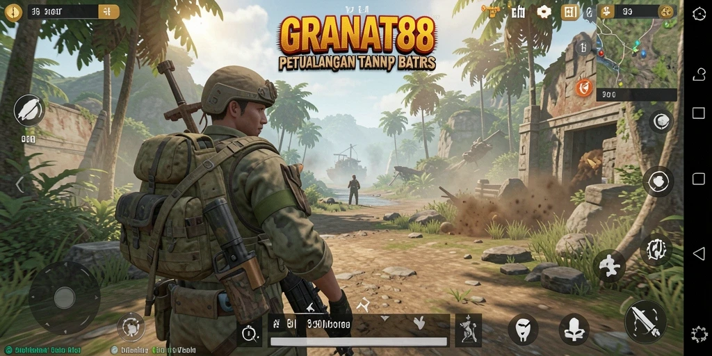 Gameplay seru di dunia terbuka GRANAT88 yang luas.
