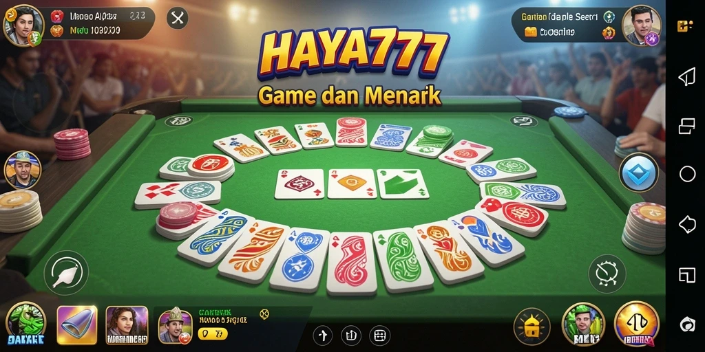 Tampilan gameplay seru HAYA777 yang penuh strategi Gaple.