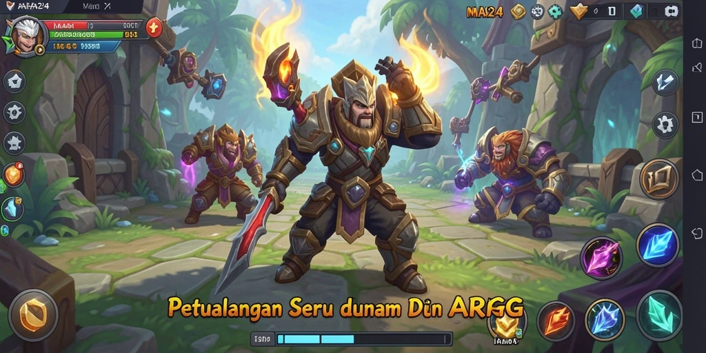 Tampilan gameplay seru di dunia ARPG MAHA24.
