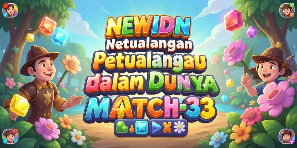 Tampilan aksi gameplay seru di dunia Match-3 NEWIDN.