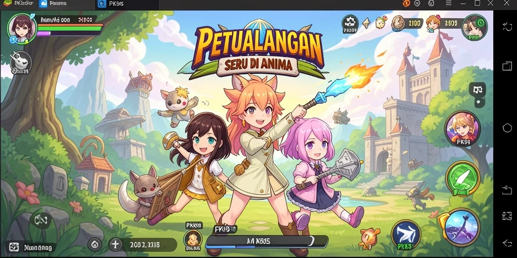 Tampilan seru gameplay PK95 dengan karakter Anime yang dinamis.