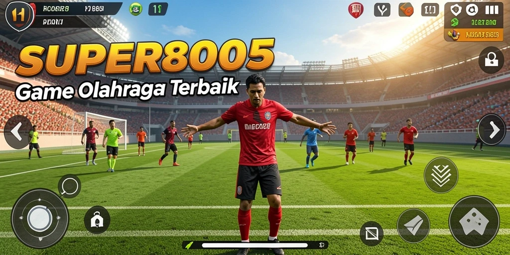 Screenshot utama <strong>SUPER805</strong> menampilkan gameplay intens dengan aksi olahraga yang seru.