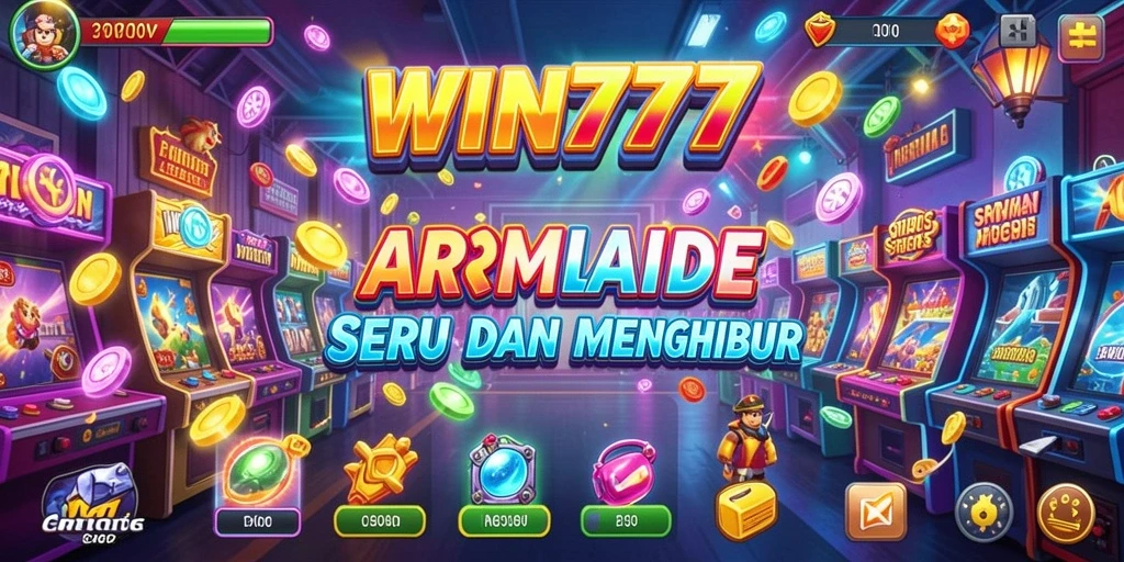 Screenshot menunjukkan gameplay menantang dan penuh warna dari WIN777.